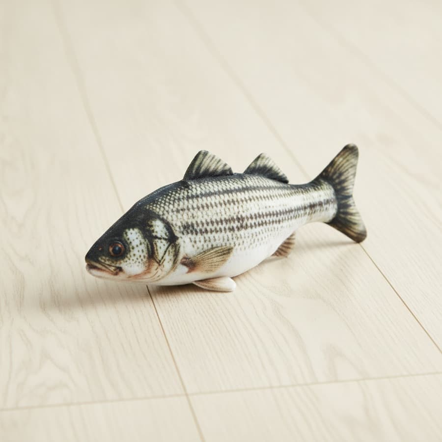 Plush flopping fish cat toy