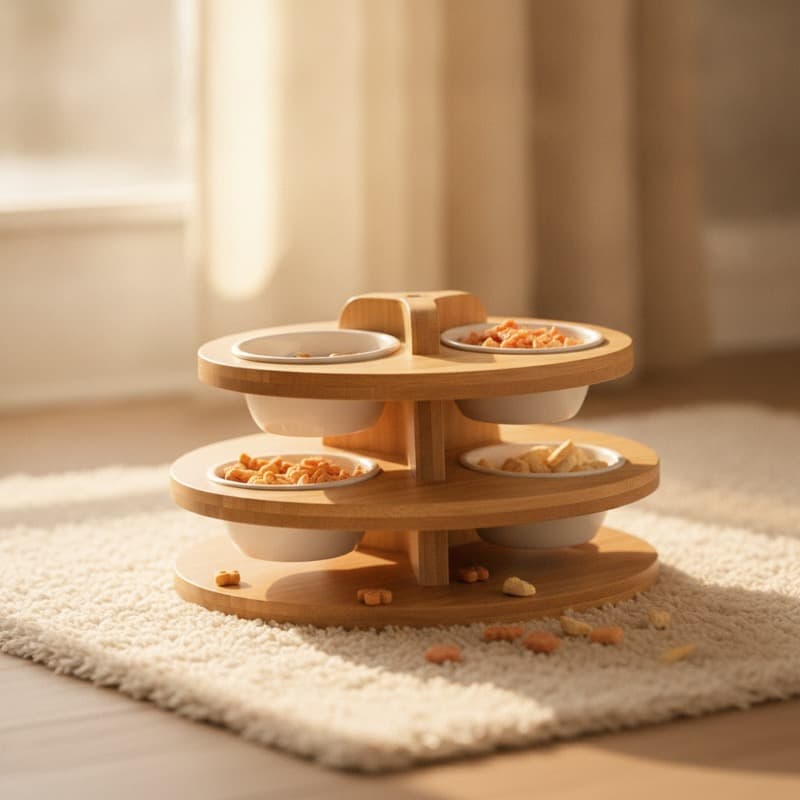 Cat puzzle feeder toy