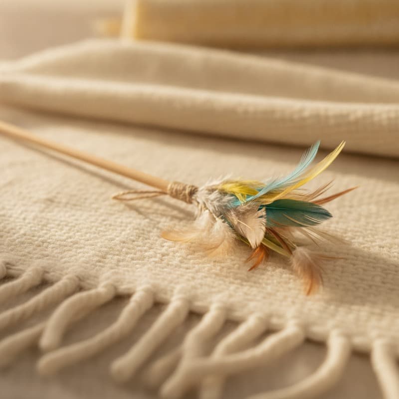 Interactive wand toy for cats