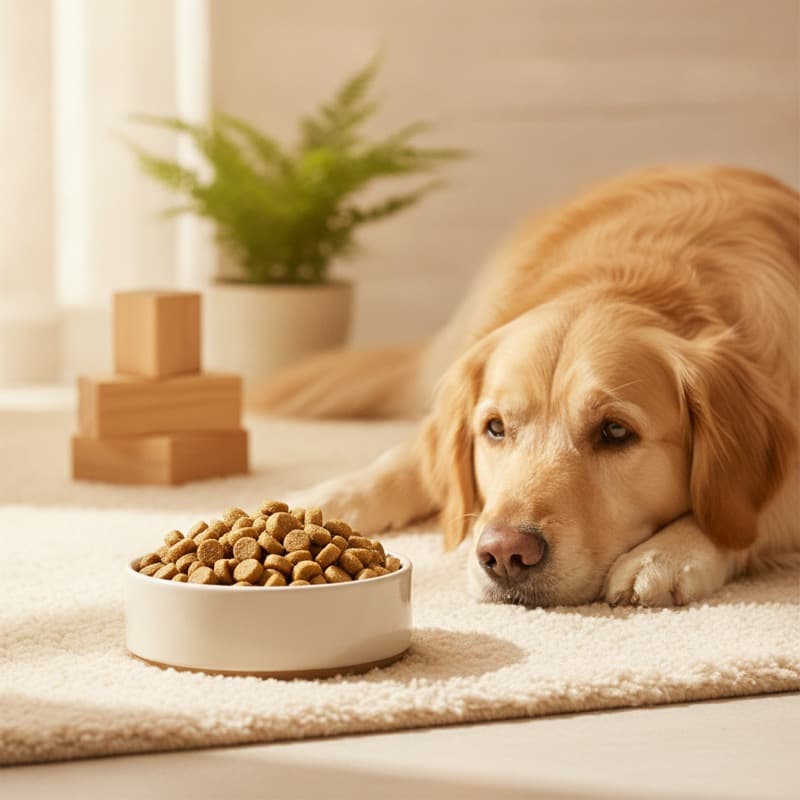 Dry dog food formulated for sensitive stomachs